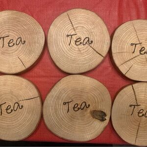Wooden Tea Coasters Set